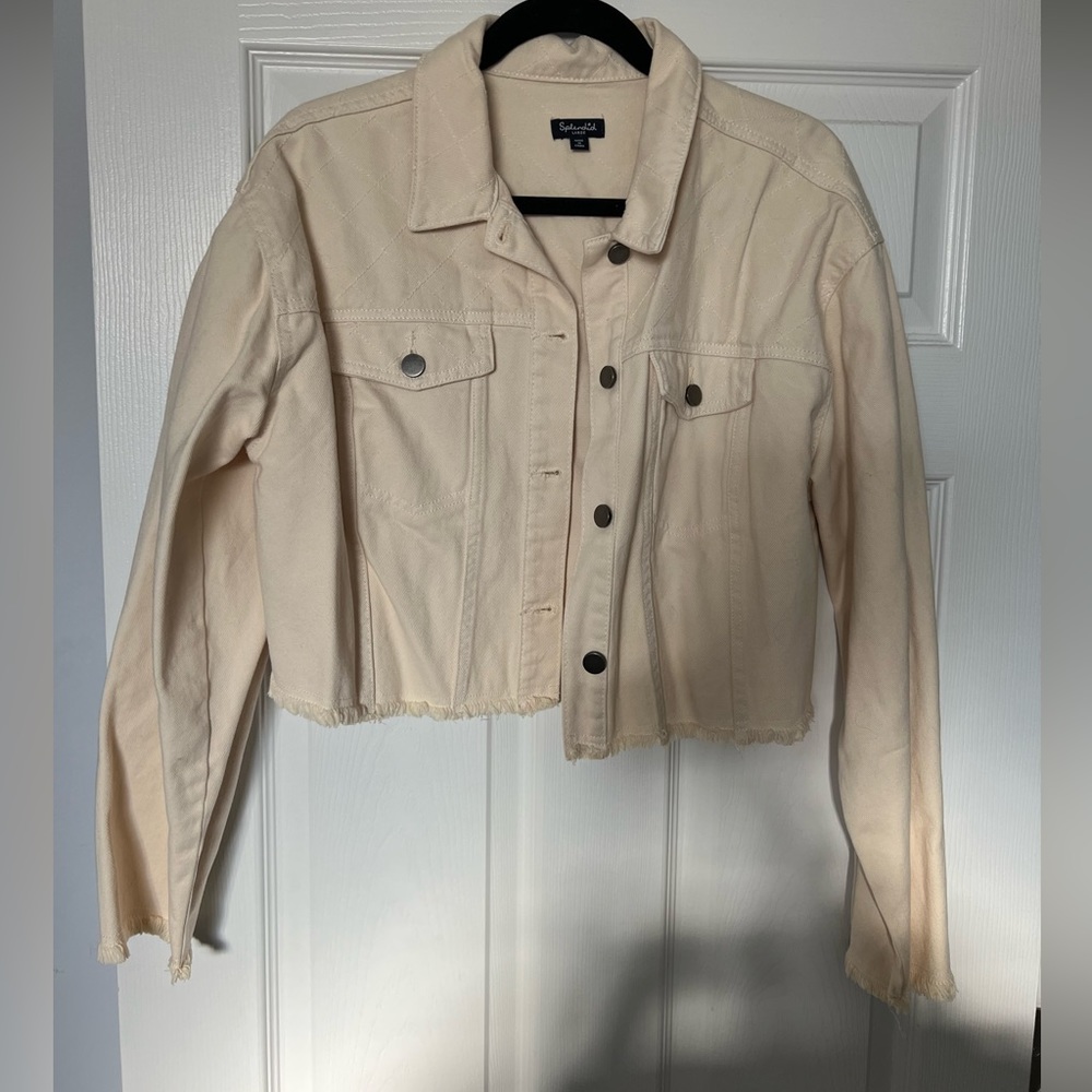Splendid Ivory Cropped Jacket